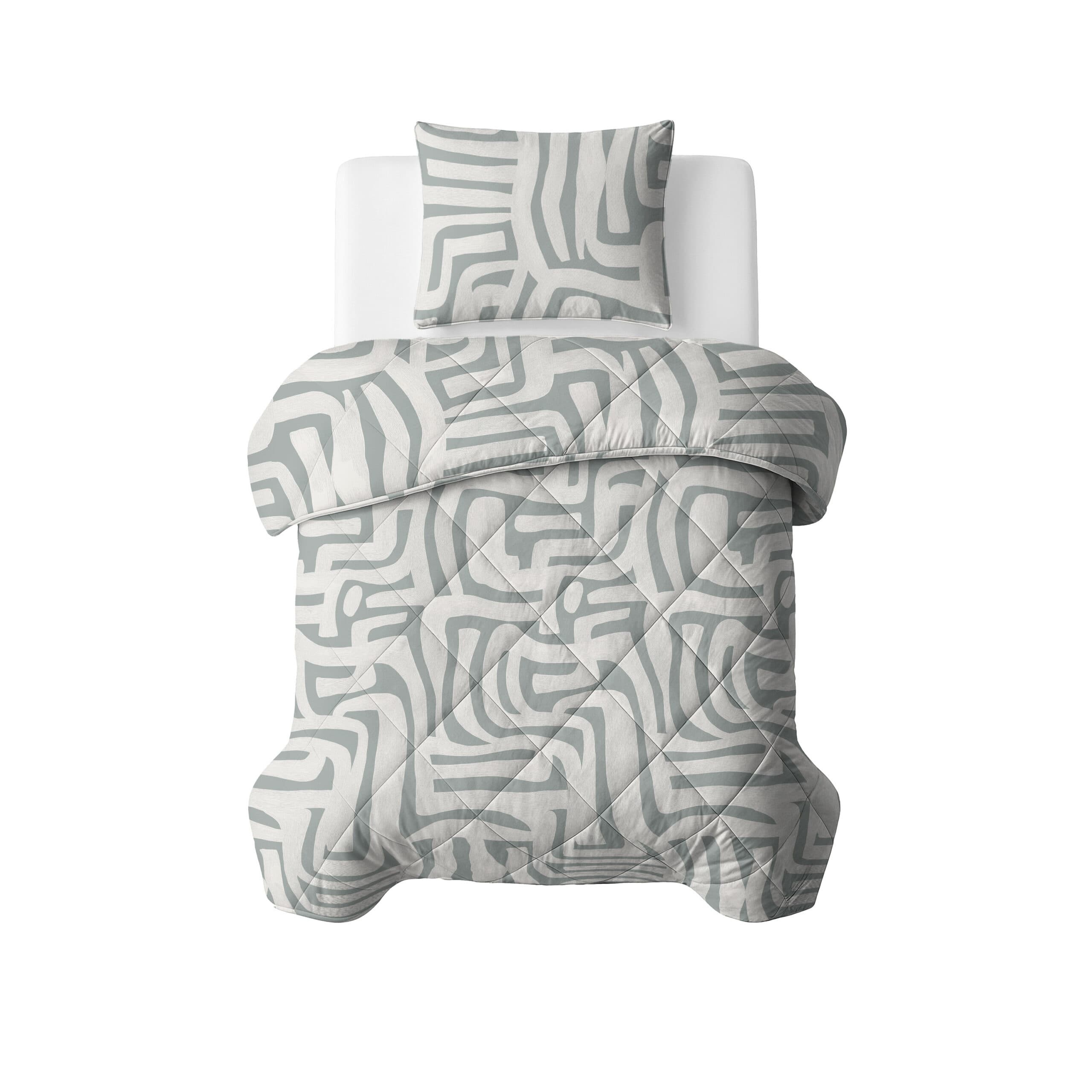 Lazy Dekbed Eran Groen 140 x 200 Met Kussensloop