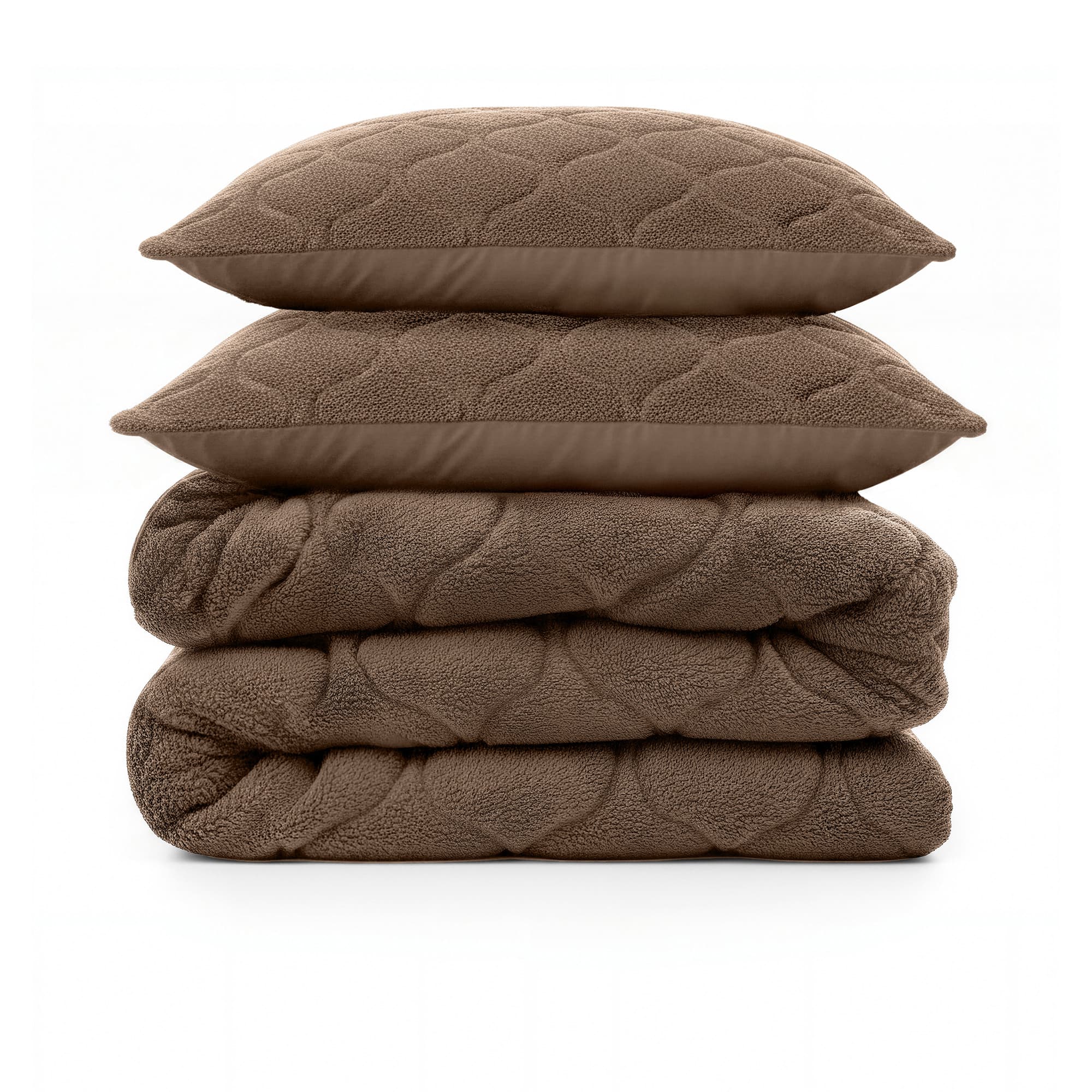 Lazy Dekbed Teddy Taupe/Bruin 200 x 200 Met Luxe Kussenslopen