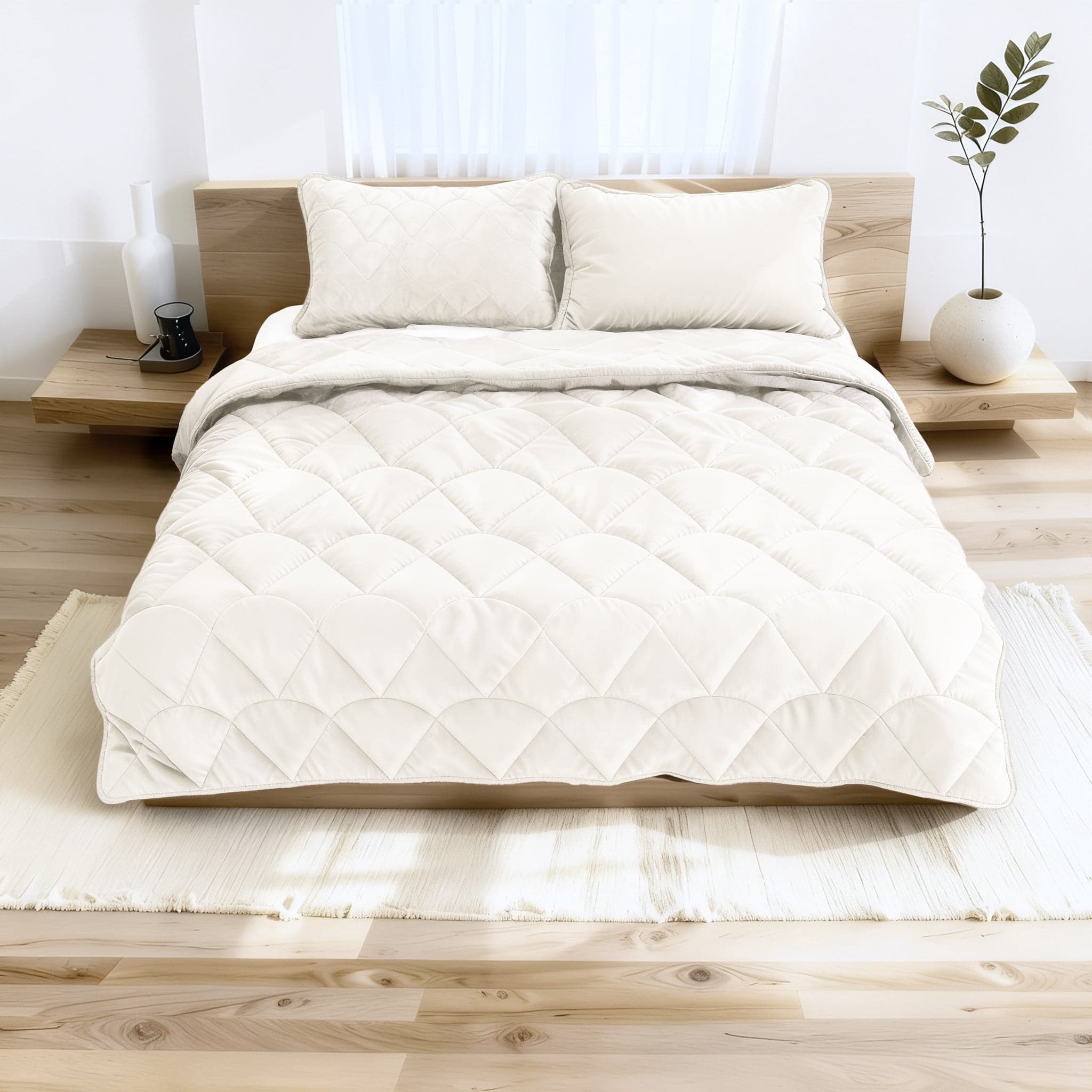 Lazy Dekbed Velvet Beige 240 x 200 Met Luxe Kussenslopen