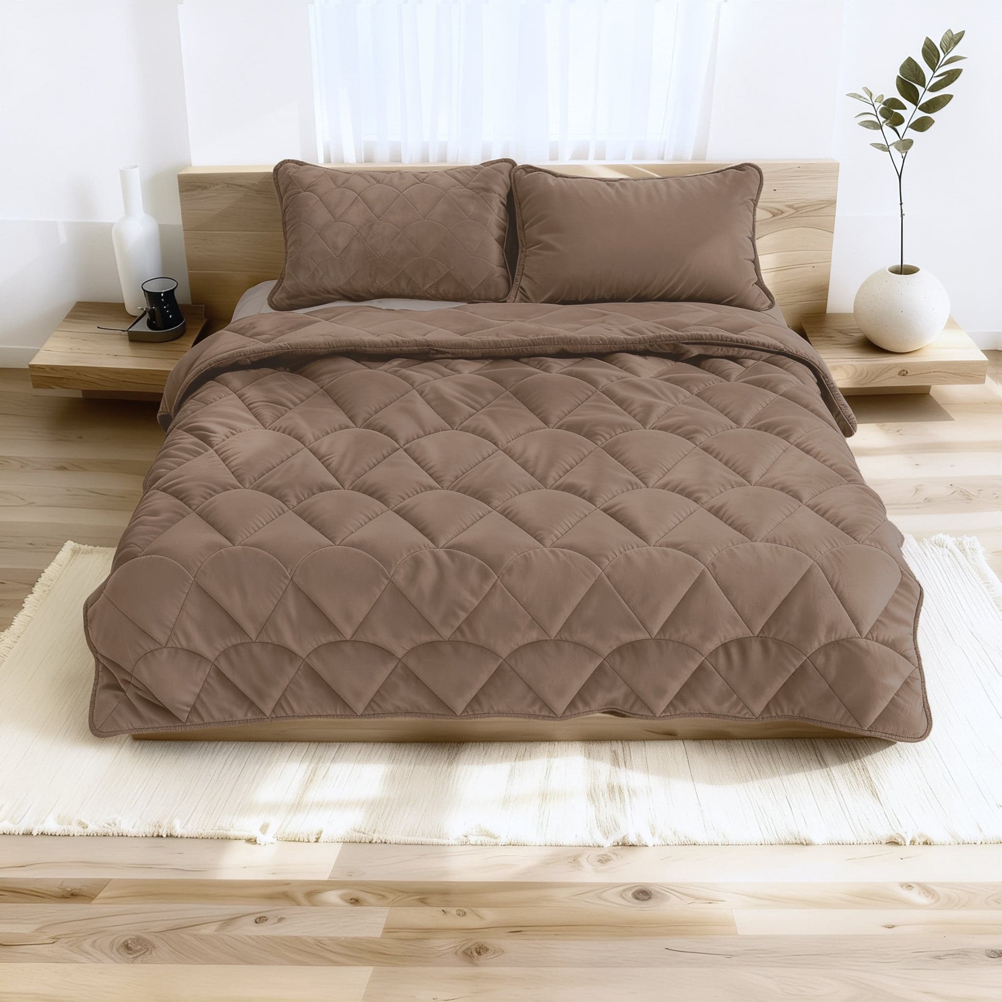Lazy Dekbed Velvet Taupe/Bruin 140 x 200 Met Kussensloop